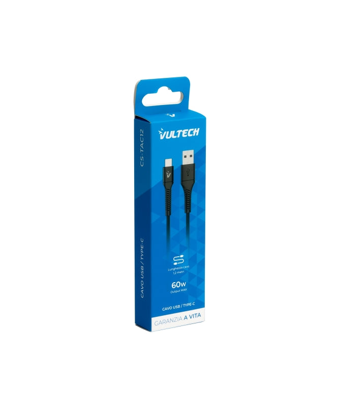 CAVO USB TO TYPE-C 3.0 60W NERO VULTECH CS-TAC12BK
