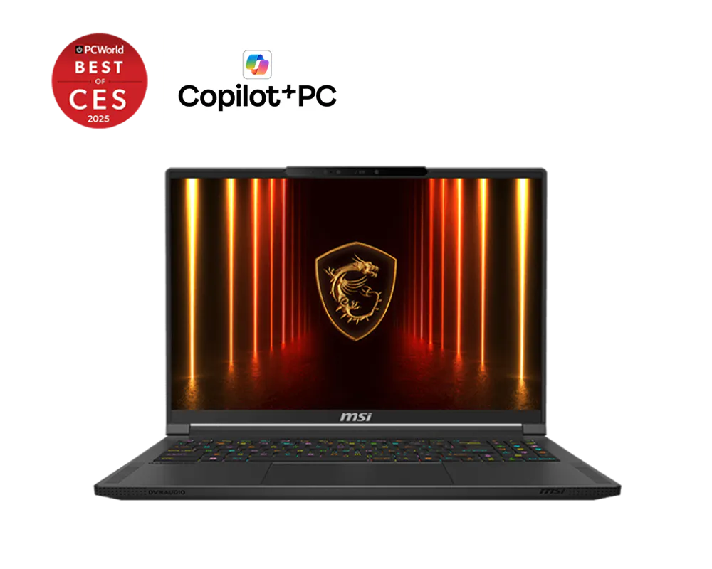 NOTEBOOK MSI STEALTH A16 AI+, CPU RYZEN AI 9 HX 370, 32GB RAM, 2TB SSD, RTX 5080 16GB GDDR7, 16.0 OLED QHD+ 240HZ, WIFI 7, TASTIERA RGB, WINDOWS 11 HOME PN:A3XWIG-056IT