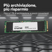 SSD INTERNO M.2 1TB CRUCIAL NVME PN:CT1000E100SSD8