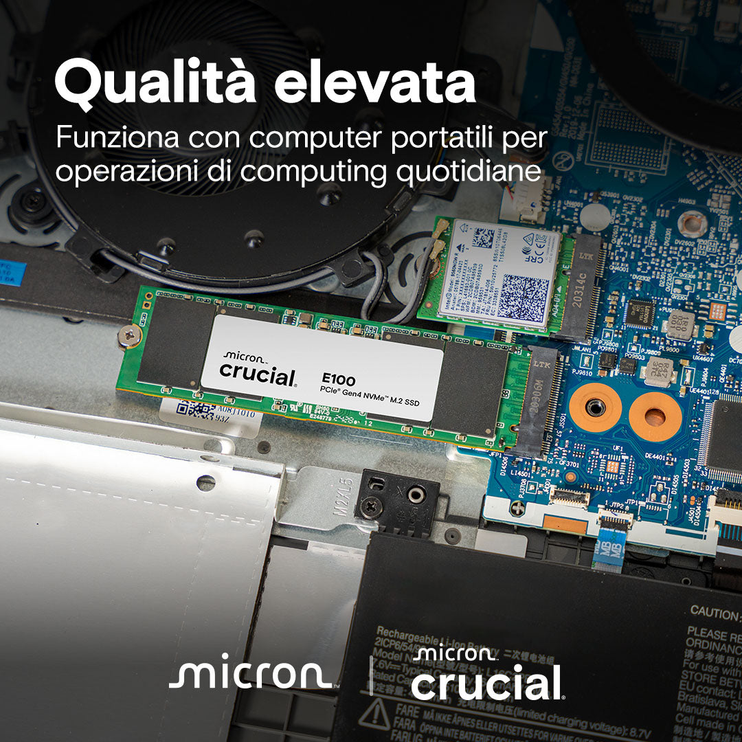 SSD INTERNO M.2 1TB CRUCIAL NVME PN:CT1000E100SSD8