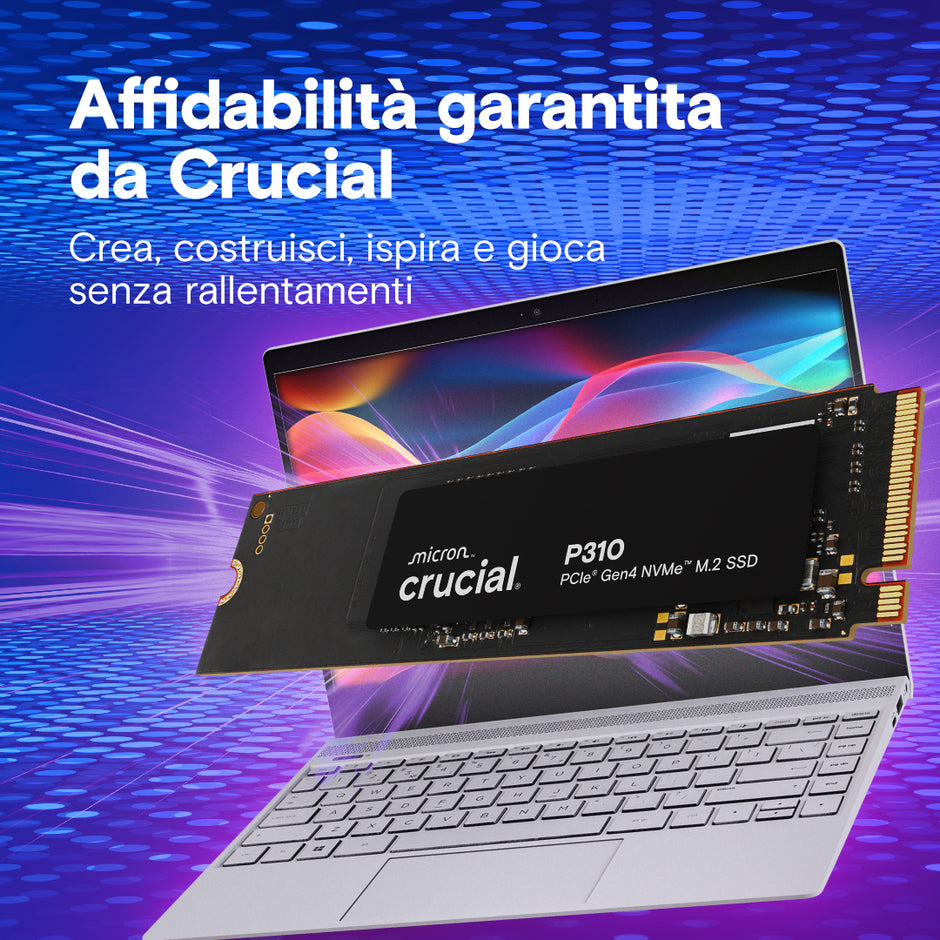 SSD INTERNO M.2 2TB P310 CRUCIAL NVME 4X4 R/W PN:CT1000P310SSD8