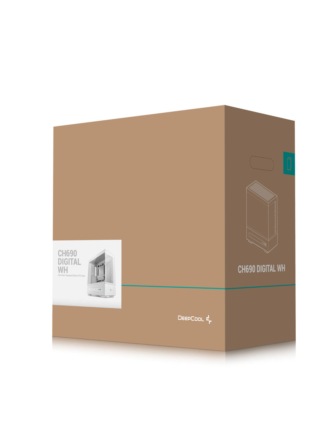 CASE DEEPCOOL MID TOWER CH690 DIGITAL WHITE 2 PANNELLI VETRO PN:R-CH690-WHNNA0D-G-1