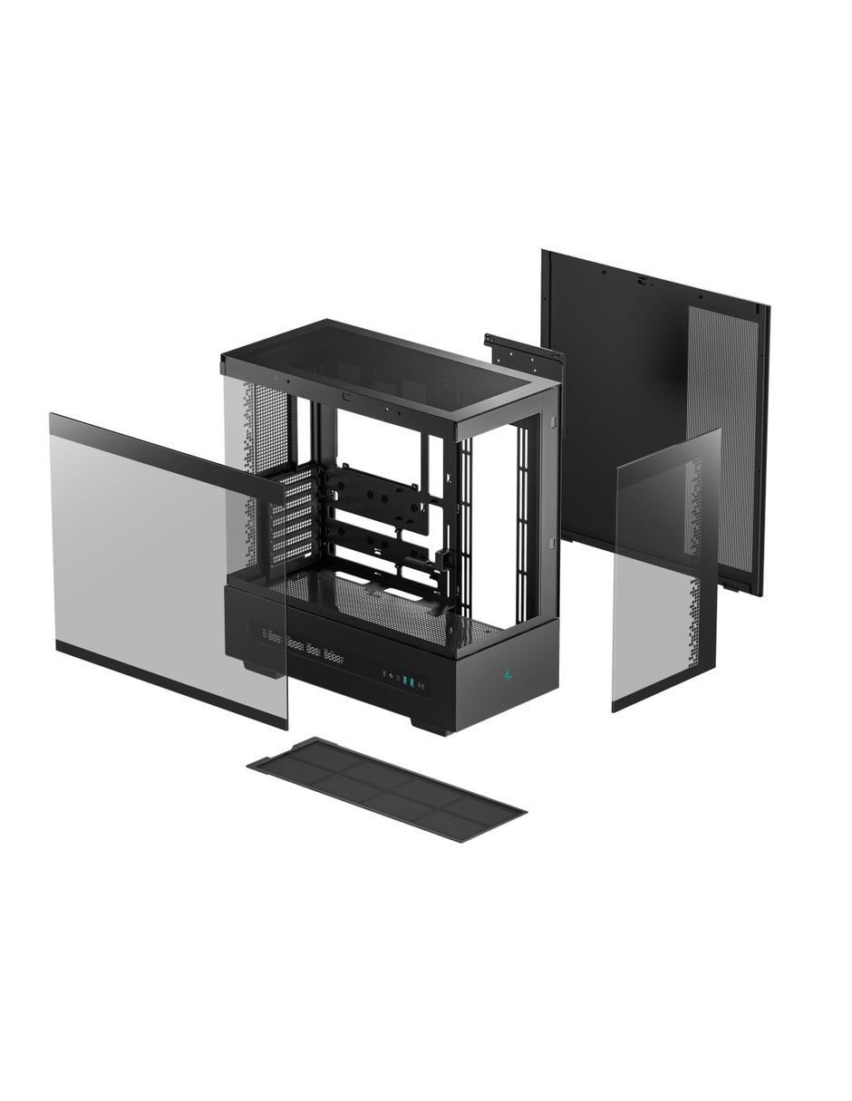 CASE DEEPCOOL MID TOWER CH690 DIGITAL BLACK 2 PANNELLI VETRO