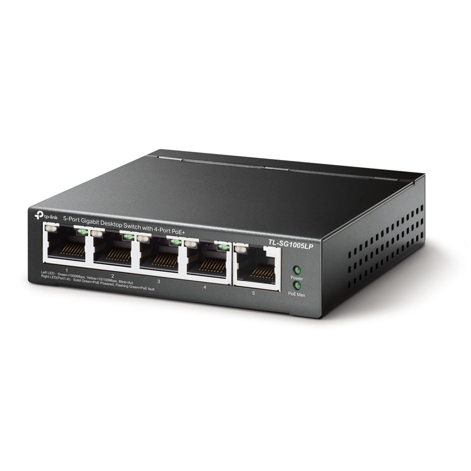 HUB SWITCH 5 PORTE 4  POE+1 GIGABIT PN:TL-SG1005LP TP-LINK