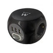 MULTIPRESA 3 POSTI CON 3 PORTE USB AC BLACK EW3938