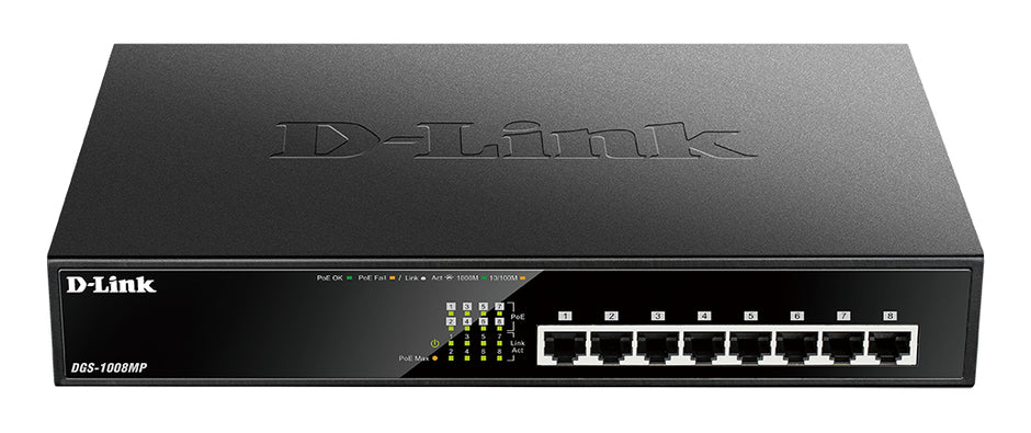 HUB SWITCH 8 PORTE POE GIGABIT PN:DGS-1008MP D-LINK