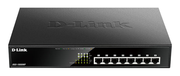 HUB SWITCH 8 PORTE POE GIGABIT PN:DGS-1008MP D-LINK