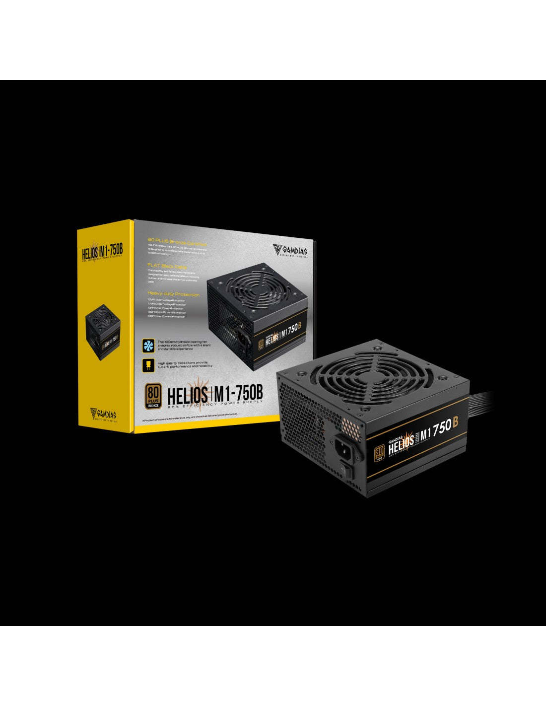 ALIMENTATORE PC GAMING GAMDIAS 750W 80+ BRONZE HELIOS M1-750B