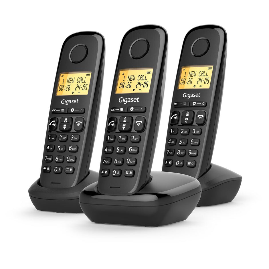 TEL.CORDLESS BASIC 100 TRIO BLACK GIGASET