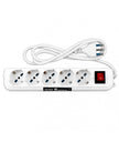 MULTIPRESA 5 POSTI BIPASSO ON/OFF VULTECH MU-01