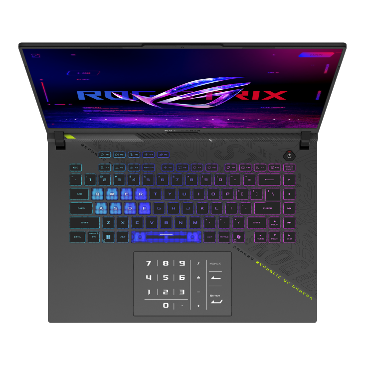 NOTEBOOK ASUS ROG STRIX G16 RYZEN 9 9955HX 16GB RAM DDR5 1TB SSD GEFORCE 5070 8GB GDDR7 DISPLAY 16.0 WQXGA IPS 165HZ WINDOWS 11 HOME PN:G614FP-RV074W