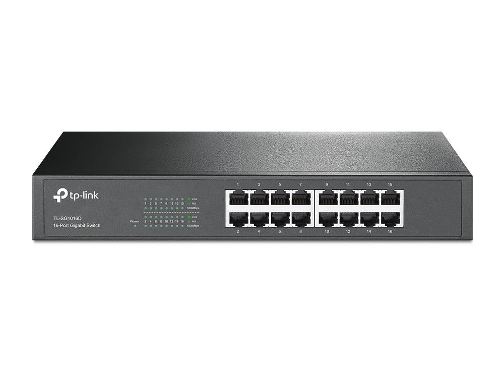 TP-LINK TL-SG1016D Non gestito Gigabit Ethernet (10/100/1000) Nero