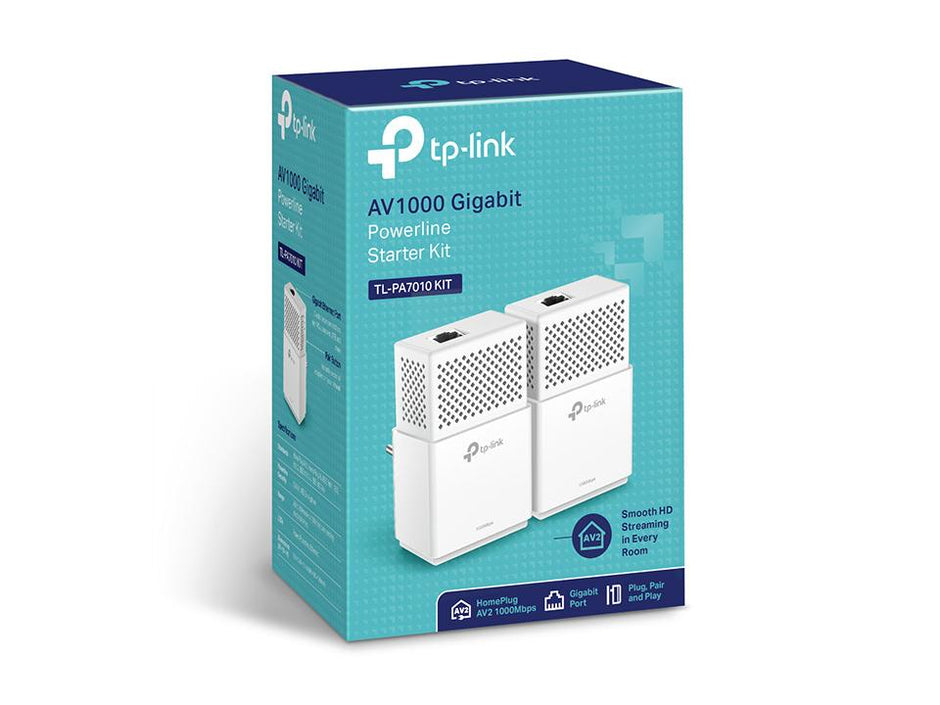 TP-LINK TL-PA7010 KIT 1000 Mbit/s Collegamento ethernet LAN Bianco 2 pz