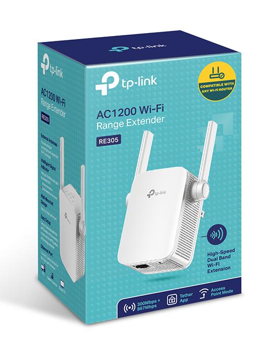 TP-LINK RE305 V3 moltiplicatore di rete Trasmettitore di rete Bianco 10, 100 Mbit/s