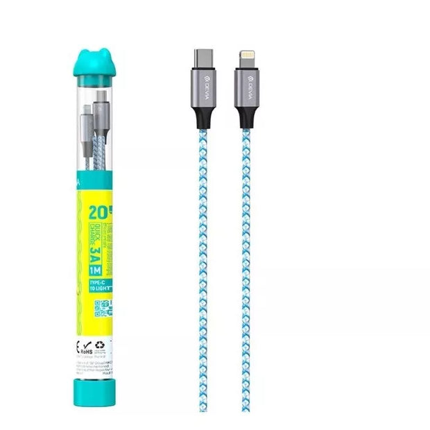 CAVO TYPE-C TO LIGHTING  3A 1MT DEVIA DETACL715B