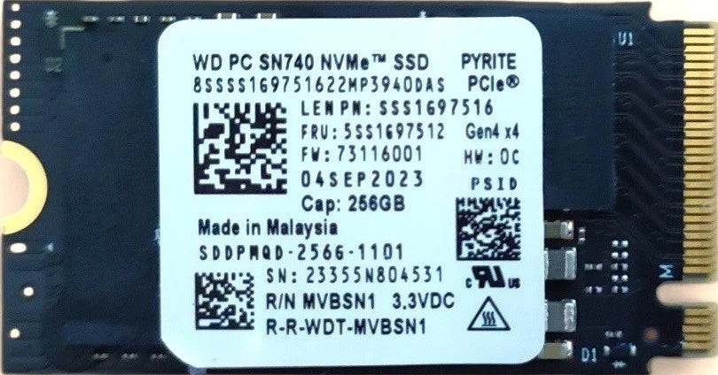SSD INTERNO OEM M.2 256GB MINI NVME WESTERN DIGITAL SN530 PN:SDDPMQD-256G-1101