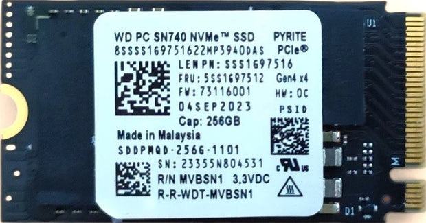 SSD INTERNO OEM M.2 256GB MINI NVME WESTERN DIGITAL SN530 PN:SDDPMQD-256G-1101