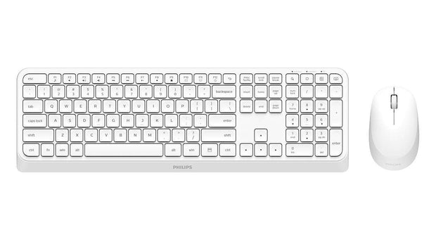 KIT TASTIERA E MOUSE WIRELESS PHILIPS SPT6307W/34 BIANCA TASTI SLIM