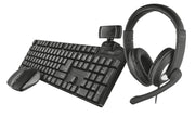 KIT TASTIERA MOUSE CUFFIE WEBCAM TRUST 24234